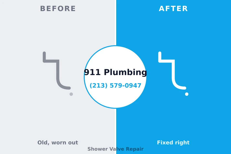 Before and after: plumbing repair Corsicana, TX